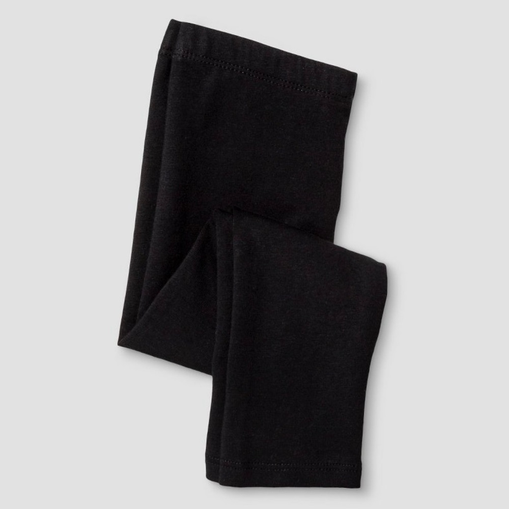 Toddler Girls’ Solid Leggings - Cat & Jack Black 5T - Toddler Girl Clothes